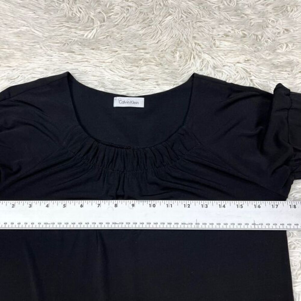 Calvin Klein Black Short Sleeve Stretch Shift Dress Size Small - Picture 4 of 5